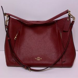 Coach Pebbled Leather Purse - Red